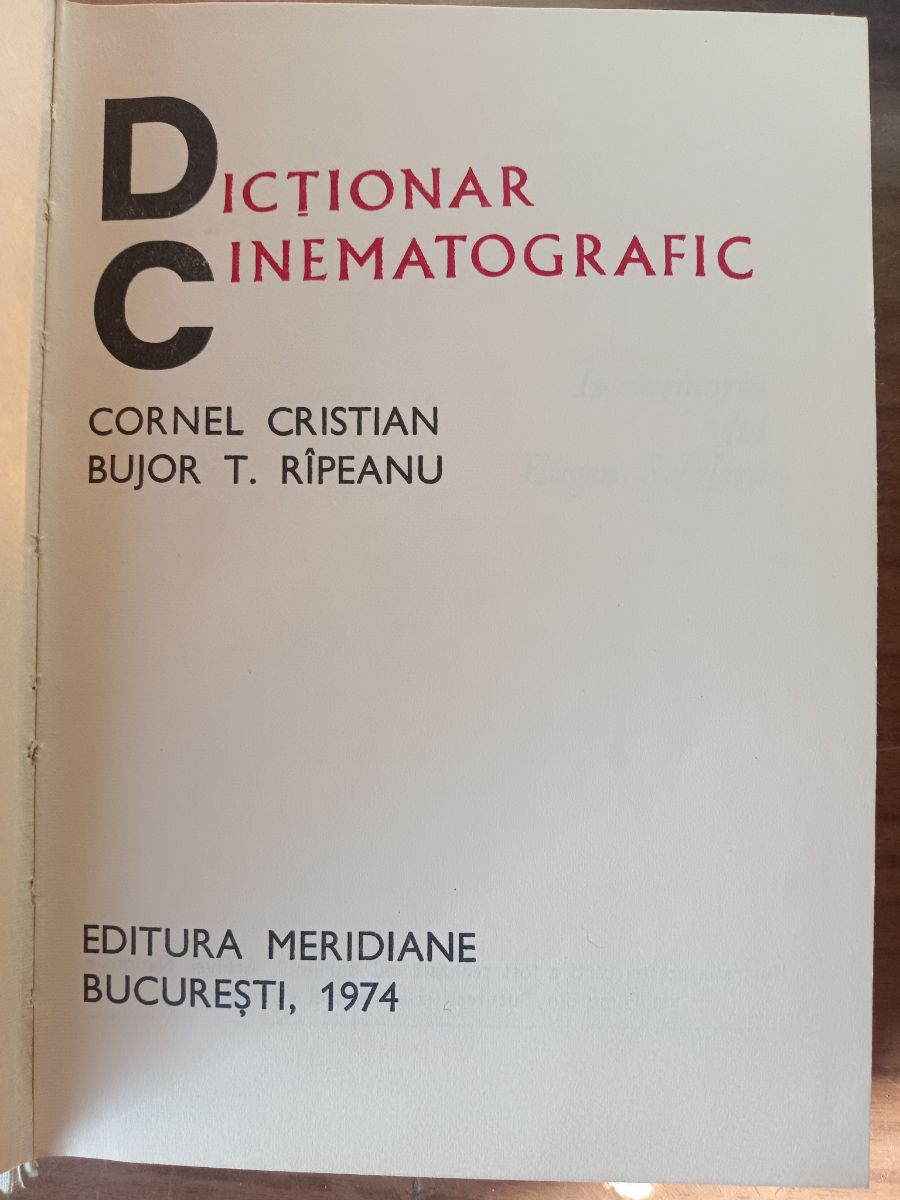 DICȚIONAR CINEMATOGRAFIC