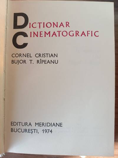 DICȚIONAR CINEMATOGRAFIC